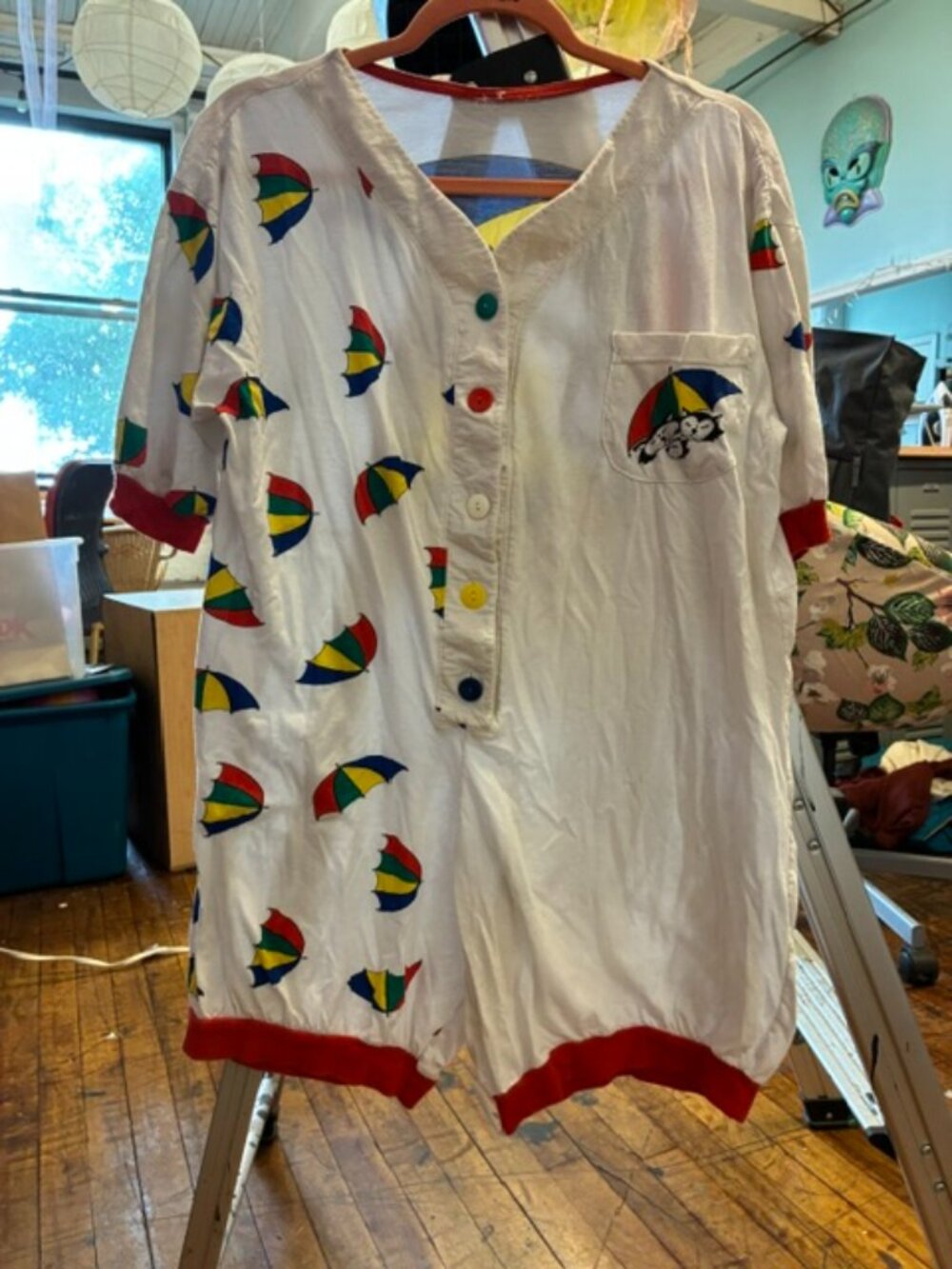 Vintage Oversized Cats Beach Onesie